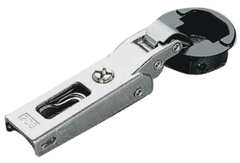 Concealed hinge, Häfele Duomatic 94°, half overlay mounting/twin mounting, for glass doors