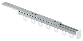 Extending wardrobe rail, For screw fixing beneath shelves or cabinet top panels, load bearing capacity 30–35 kg