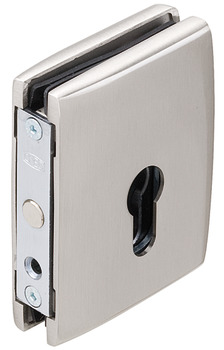 Deadbolt lock, with rounded bolt, for hinged doors
