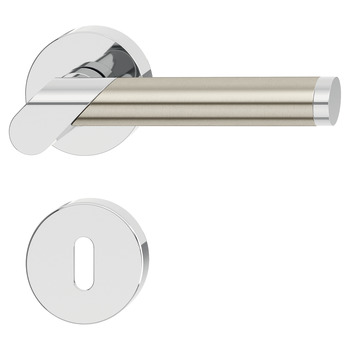 Door handle set, brass, Jatec, Skyline 462/361