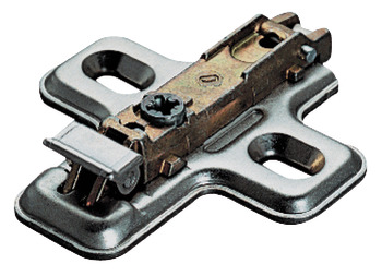 Cruciform mounting plate, Häfele Duomatic SM, steel, with chipboard screws