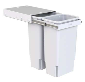 Waste bin, Hideaway Compact range, 2 x 35L bucket